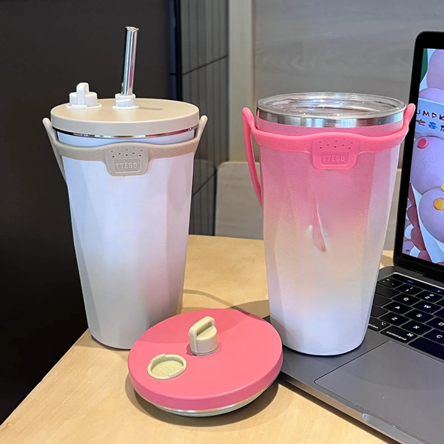 Gradient Color Tyeso Large Capacity Stainless Steel Thermos Cup with Straw, Insulated Ice Coffee Thermal Mug for Cold Drinks, Va
Gradient Color Tyeso Large Capacity Stainless Steel Thermos Cup with Straw, Insulated Ice Coffee Thermal Mug for Cold Drinks, Va
