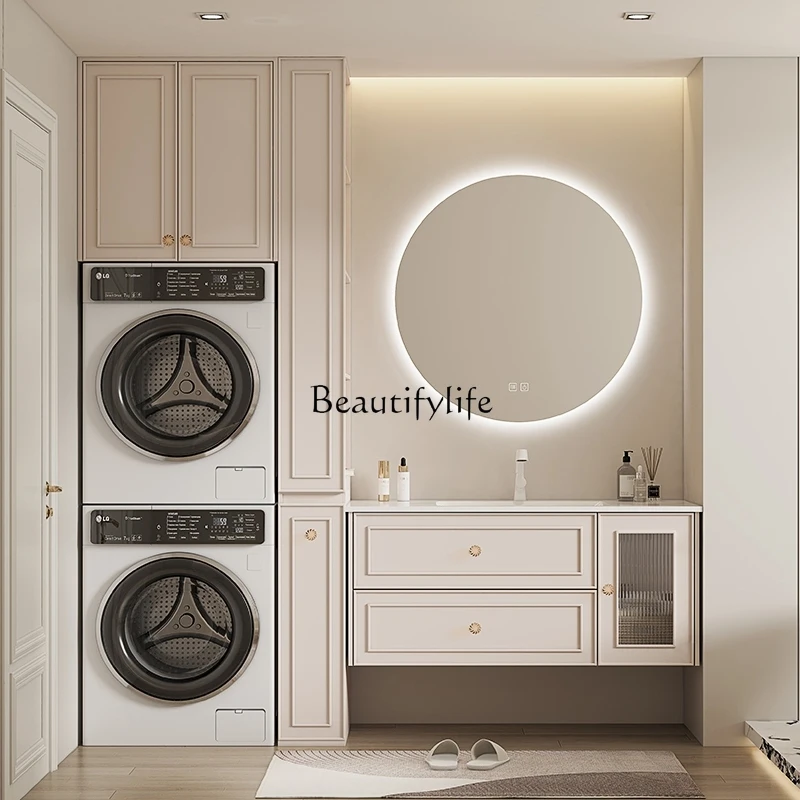 Bathroom Washing Machine Wash Basin Integrated Cabinet Roller Slate Hot Bending Basin Wash Table
Bathroom Washing Machine Wash Basin Integrated Cabinet Roller Slate Hot Bending Basin Wash Table