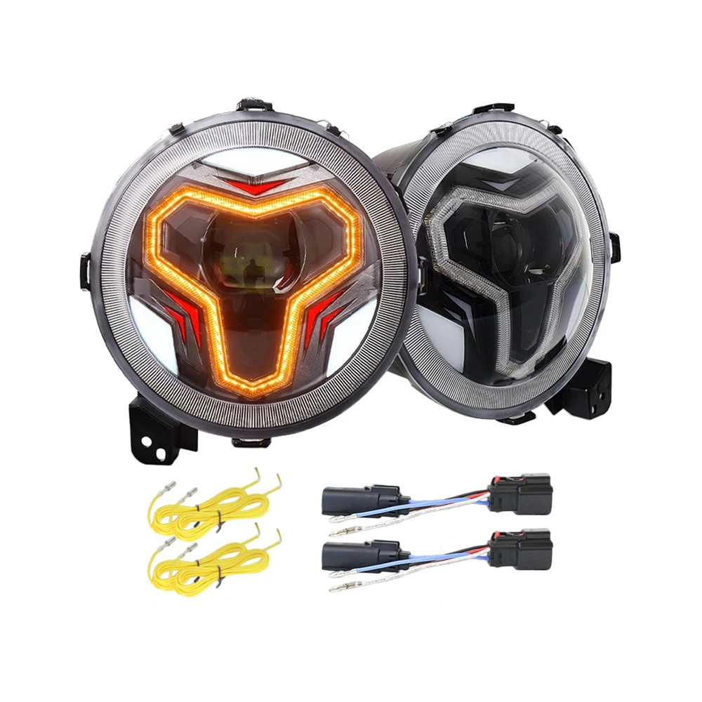 1 Pair 12V LED Car Headlights LED Turn Signal Lights for Jeep Gladiator JT 2019-2021, Jeep Wrangler JL 2018-2021
1 Pair 12V LED Car Headlights LED Turn Signal Lights for Jeep Gladiator JT 2019-2021, Jeep Wrangler JL 2018-2021