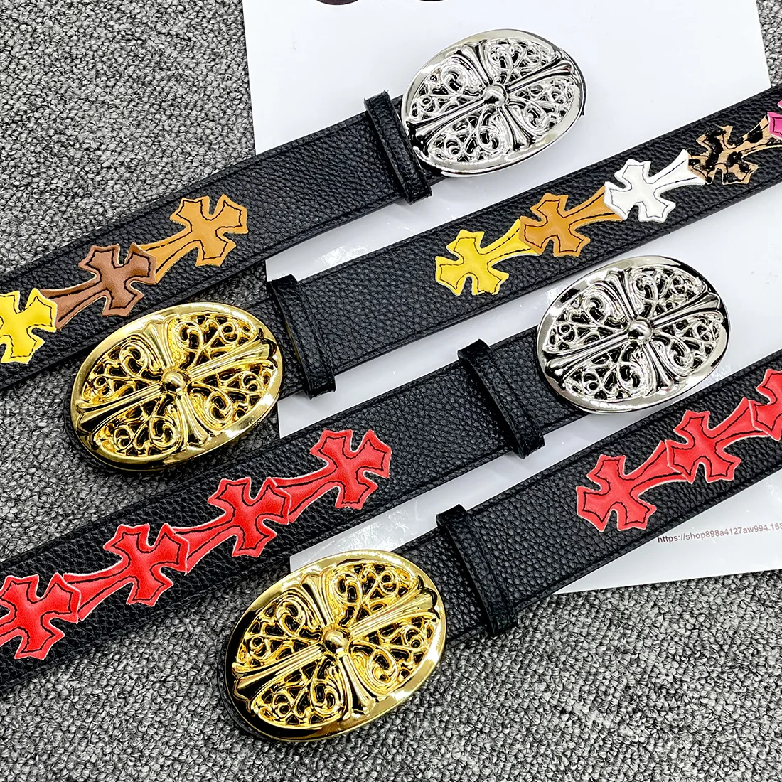 Gothic Punk Leather Belt Men's and Women's Colorful Y2k Belt Women's Belt Metal Buckle Waist Strap Luxury Jeans Waistband
Gothic Punk Leather Belt Men's and Women's Colorful Y2k Belt Women's Belt Metal Buckle Waist Strap Luxury Jeans Waistband