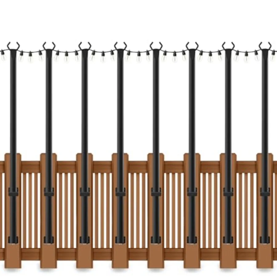 String Light Poles for Deck5 Feet String Light Poles for Outside with Fixing Clips Metal Poles for Outdoor String Lights Hangin
String Light Poles for Deck5 Feet String Light Poles for Outside with Fixing Clips Metal Poles for Outdoor String Lights Hangin