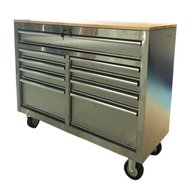 Stainless Steel Mechanical Toolbox 46 Organizer Locker Trolley with Garage Wheels
Stainless Steel Mechanical Toolbox 46 Organizer Locker Trolley with Garage Wheels