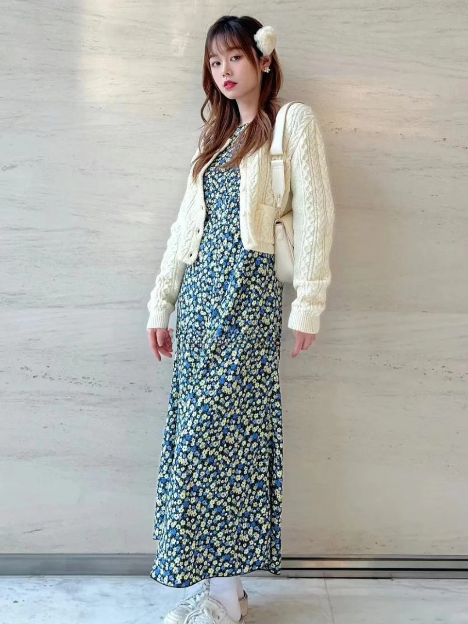 Sweet Floral Print Country Style Slim Long Sleeve Dress Pure round M Home a Line Midi Dress Polyester Spandex Blend
Sweet Floral Print Country Style Slim Long Sleeve Dress Pure round M Home a Line Midi Dress Polyester Spandex Blend