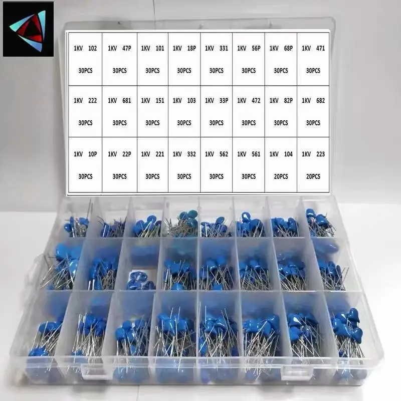 1KV/2KV/3KV Ceramic Capacitors Kit, 24 Common High-Voltage Disc Capacitors Assortment for Electronics Projects
1KV/2KV/3KV Ceramic Capacitors Kit, 24 Common High-Voltage Disc Capacitors Assortment for Electronics Projects