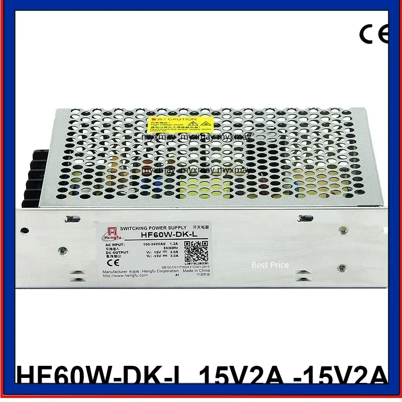 HengFu HF60W-DK-L Adapter Charger DC 15V 2A-15V 2A Double Plus or Minus 15V Output Switching Power Charger
HengFu HF60W-DK-L Adapter Charger DC 15V 2A-15V 2A Double Plus or Minus 15V Output Switching Power Charger