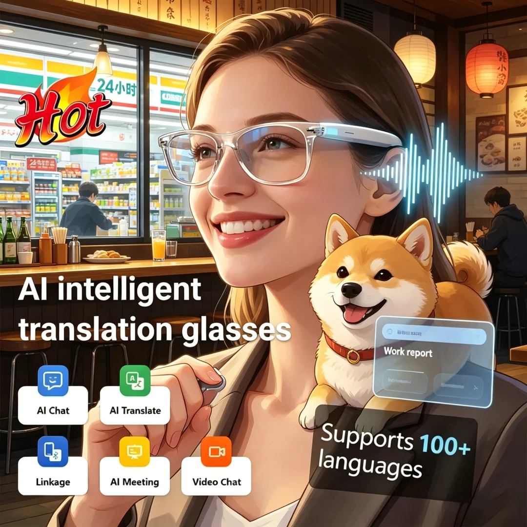 Pellucid AI Smart Glasses AI Translation 100+ Languages Make Receive Calls Music Calling Noise Reduction Light BT TWS Glasses
Pellucid AI Smart Glasses AI Translation 100+ Languages Make Receive Calls Music Calling Noise Reduction Light BT TWS Glasses