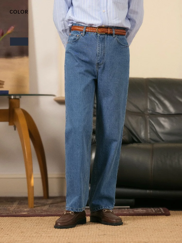 Classic Ivy Style Men's Jeans Straight Leg Cotton Casual Retro Versatile Pants mid High Waist Business Gentleman Breathable
Classic Ivy Style Men's Jeans Straight Leg Cotton Casual Retro Versatile Pants mid High Waist Business Gentleman Breathable