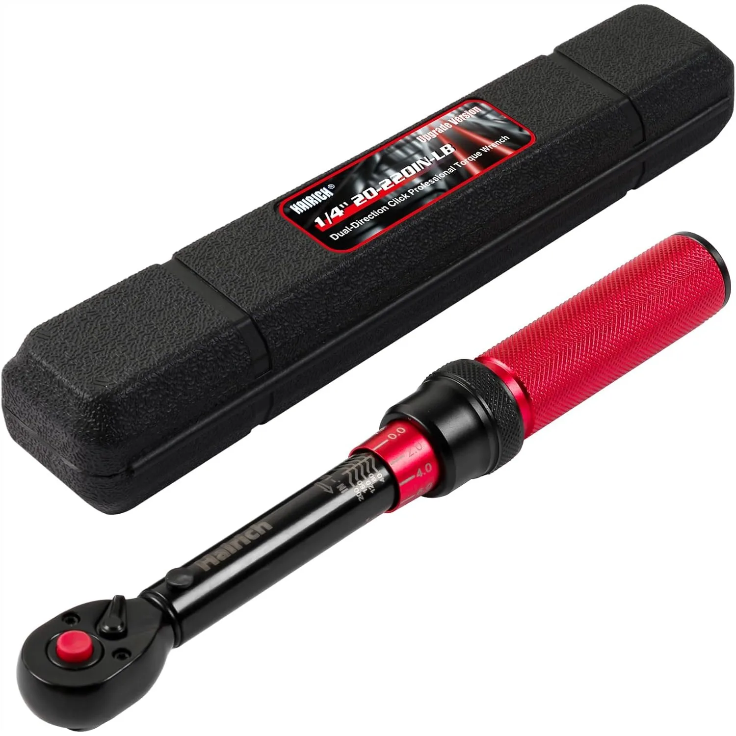 1/4-Inch Torque Wrench Dual-Direction 20-220in.lb High Precision Professional Tool with Dual Range Scales
1/4-Inch Torque Wrench Dual-Direction 20-220in.lb High Precision Professional Tool with Dual Range Scales