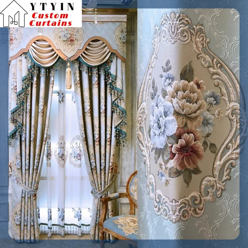 Custom European Embroidery Luxury Curtains for Living Dining Room Bedroom Blackout Valance White Tulle Window Decor Jacquard
Custom European Embroidery Luxury Curtains for Living Dining Room Bedroom Blackout Valance White Tulle Window Decor Jacquard