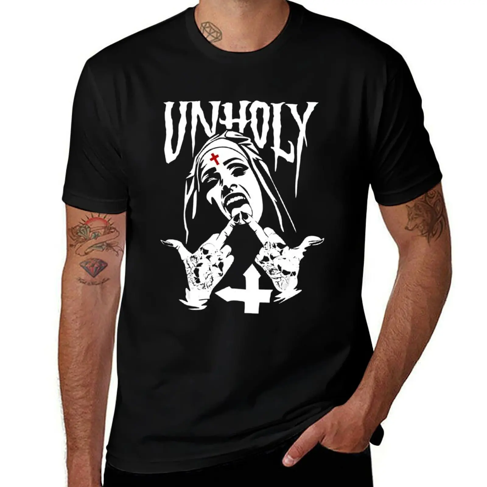 Satanic Nun Tattoos Unholy T-Shirt t shirt man designer t shirts for man cotton soft T-Shirt
Satanic Nun Tattoos Unholy T-Shirt t shirt man designer t shirts for man cotton soft T-Shirt