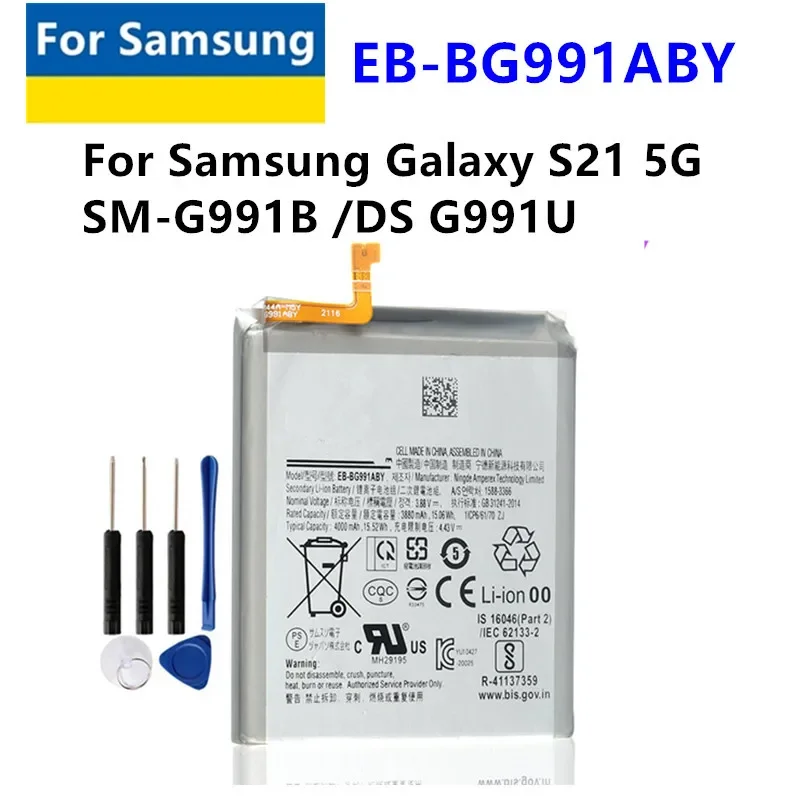 For SAMSUNG EB-BG991ABY 4000mAh Replacement Battery for Samsung Galaxy S21 5G SM-G991B /DS G991U Batteries+Tools
For SAMSUNG EB-BG991ABY 4000mAh Replacement Battery for Samsung Galaxy S21 5G SM-G991B /DS G991U Batteries+Tools