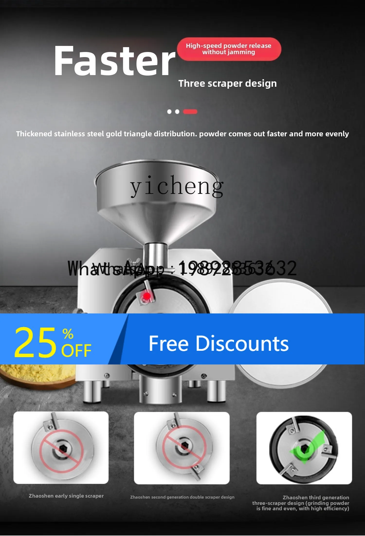 ABB Whole Grain Mill Commercial Large Pulverizer Ultrafine Grinder Dry Grinding Surface Small Corn Mill
ABB Whole Grain Mill Commercial Large Pulverizer Ultrafine Grinder Dry Grinding Surface Small Corn Mill