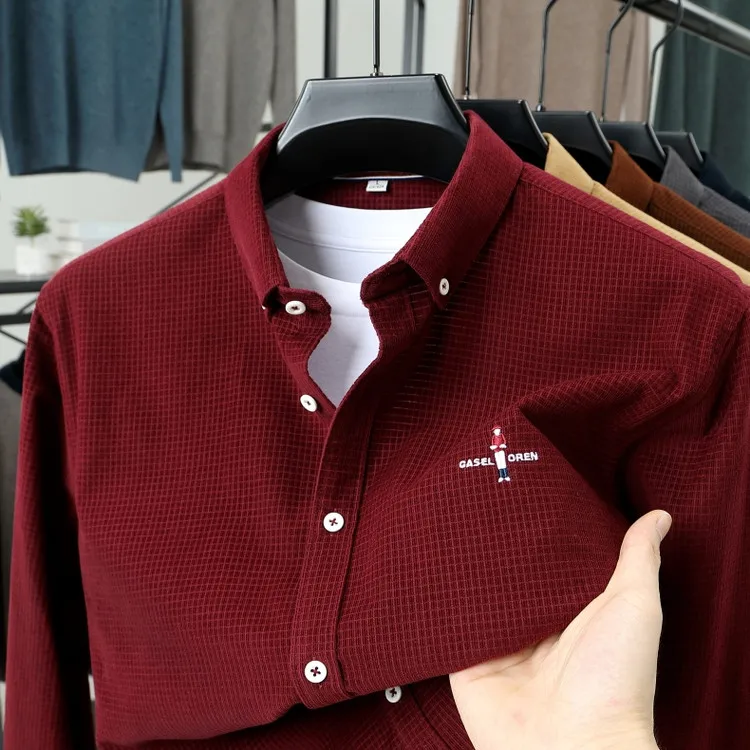 00% Pure Cotton Long Sve Men's irt Corduroy Plaid Fabric Good ow Clothing Loose Fit Casual Wear All Seasons
00% Pure Cotton Long Sve Men's irt Corduroy Plaid Fabric Good ow Clothing Loose Fit Casual Wear All Seasons