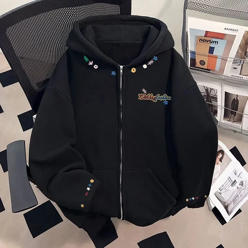 Женские толстовки с вышивкой букв Y2K, уличная одежда, винтажные свободные повседневные толстовки с принтом, ленивый ветер, чистый хлопок, пальто с капюшоном
Женские толстовки с вышивкой букв Y2K, уличная одежда, винтажные свободные повседневные толстовки с принтом, ленивый ветер, чистый хлопок, пальто с капюшоном