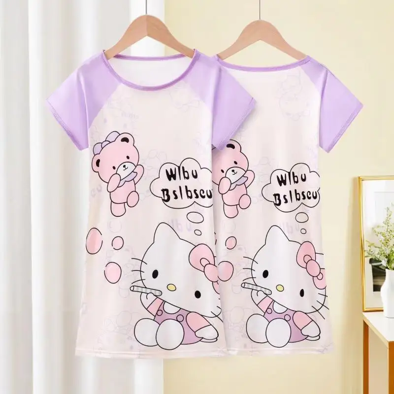 Футболка Sanrio Kit Girl, юбка для сна, летняя кавайная юбка в стиле аниме «Hello Kitty», детская короткая версия, одежда для отдыха, юбка
Футболка Sanrio Kit Girl, юбка для сна, летняя кавайная юбка в стиле аниме «Hello Kitty», детская короткая версия, одежда для отдыха, юбка