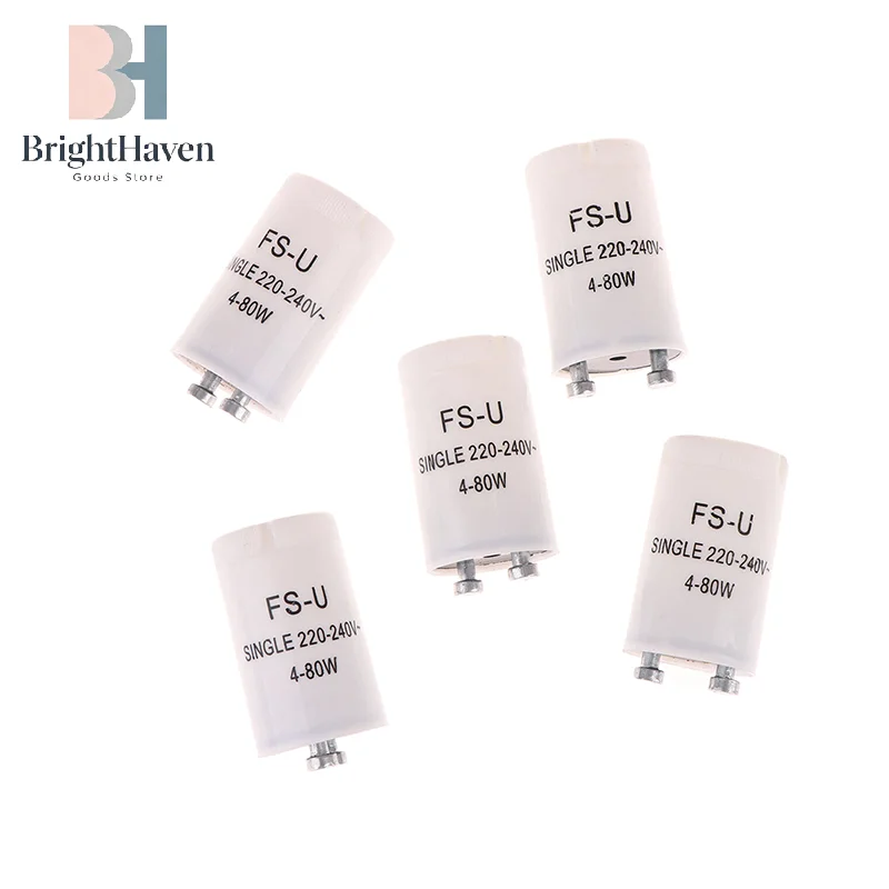 5Pcs High-quality Fluorescent Starters AC220V-240V 4-80W Fluorescent Tube Fuse Starter CE Rohs Fuse Starters B.H
5Pcs High-quality Fluorescent Starters AC220V-240V 4-80W Fluorescent Tube Fuse Starter CE Rohs Fuse Starters B.H