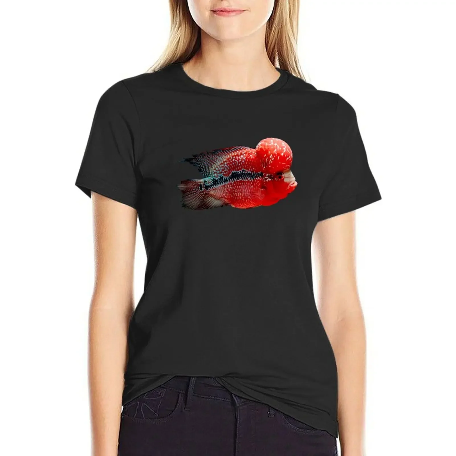 Luohan Flower horn Fish T-Shirt oversized blacks tees plus size t shirts for Women loose fit
Luohan Flower horn Fish T-Shirt oversized blacks tees plus size t shirts for Women loose fit
