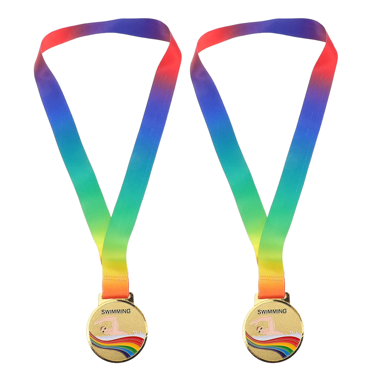 2Pcs Gold Swimming Medals High-Strength Alloy Metal Medal with Neck Ribbons for Sports Day Participation Awards Swimming
2Pcs Gold Swimming Medals High-Strength Alloy Metal Medal with Neck Ribbons for Sports Day Participation Awards Swimming