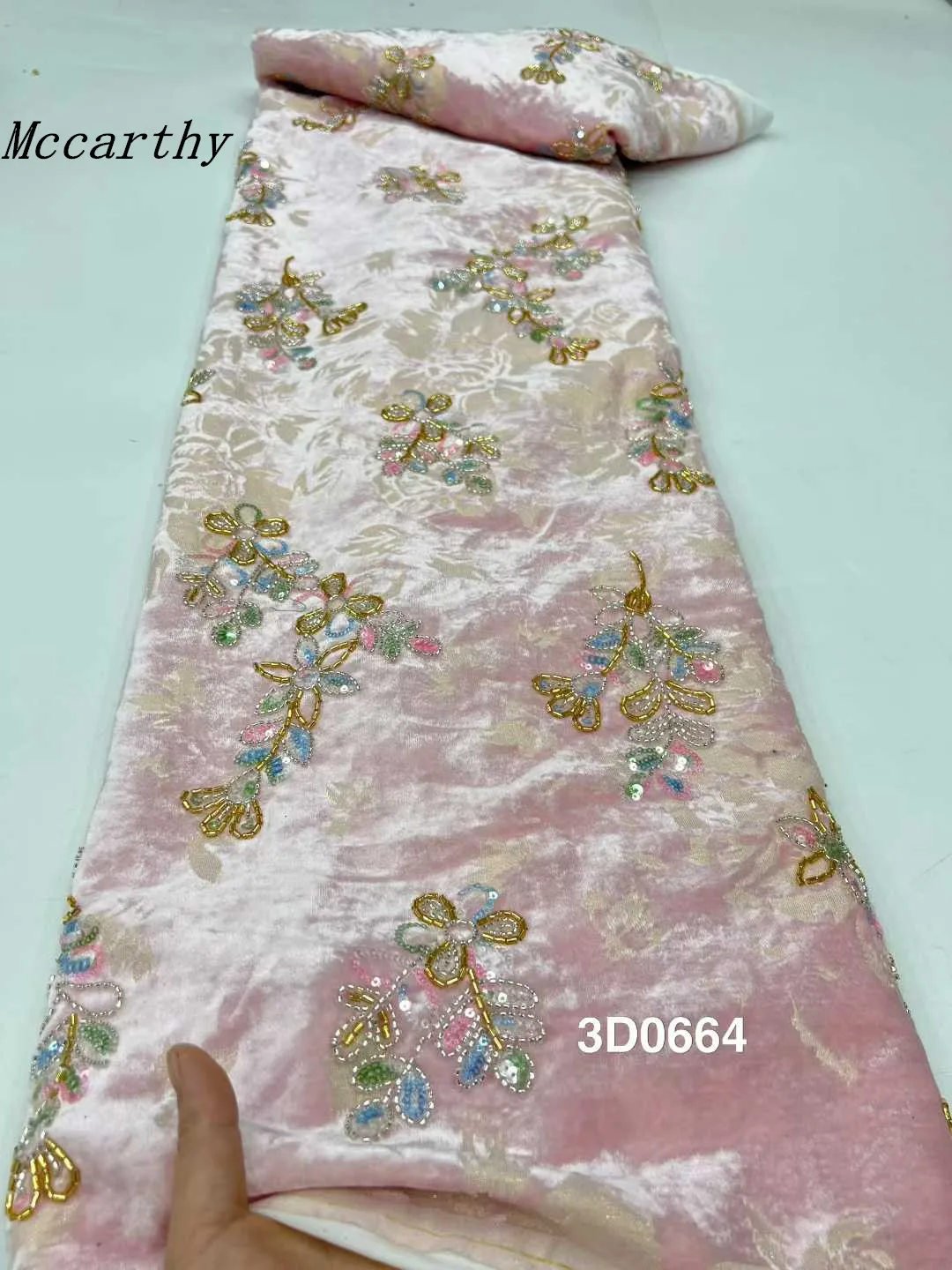Роскошная бархатная кружевная ткань 5 ярдов, высокое качество, 2025 г., розовая кружевная ткань с бисером, модная африканская кружевная ткань с блестками для женщин 
Роскошная бархатная кружевная ткань 5 ярдов, высокое качество, 2025 г., розовая кружевная ткань с бисером, модная африканская кружевная ткань с блестками для женщин