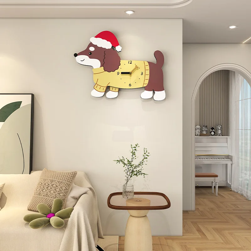 Creative puppy wall clock, high-end living room, modern and simple restaurant clock
Creative puppy wall clock, high-end living room, modern and simple restaurant clock