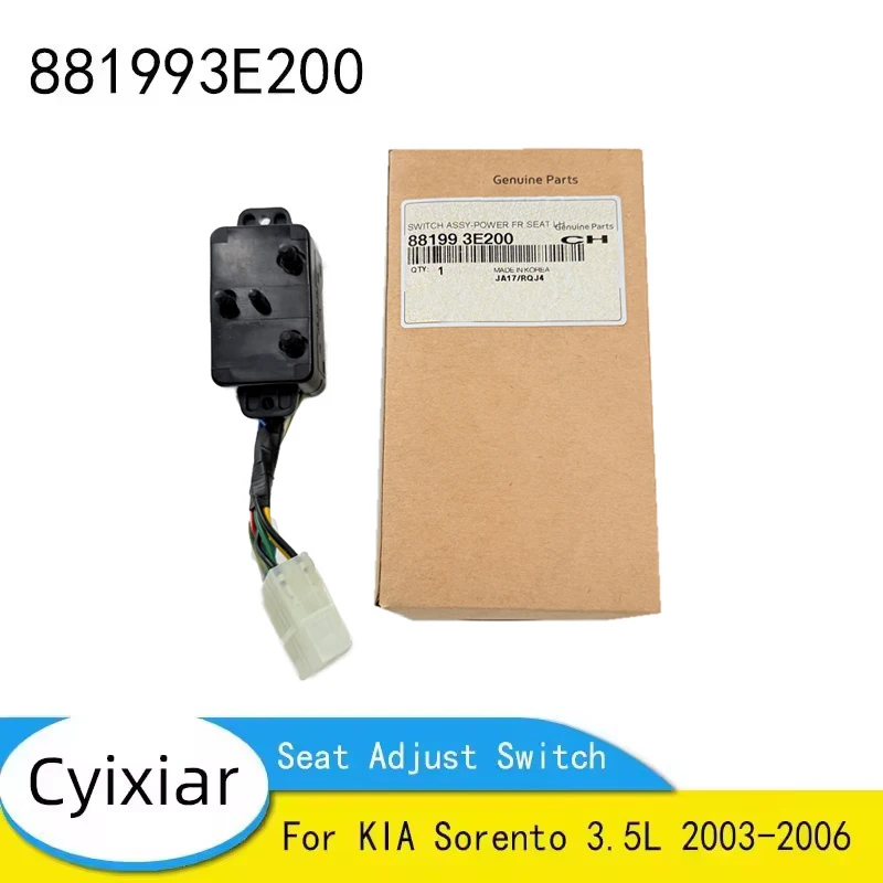 88199-3E200 Genuine Left Seat Adjust Switch Adjust Power Seat Switch For KIA Sorento 3.5L 2003-2006 881993E200
88199-3E200 Genuine Left Seat Adjust Switch Adjust Power Seat Switch For KIA Sorento 3.5L 2003-2006 881993E200