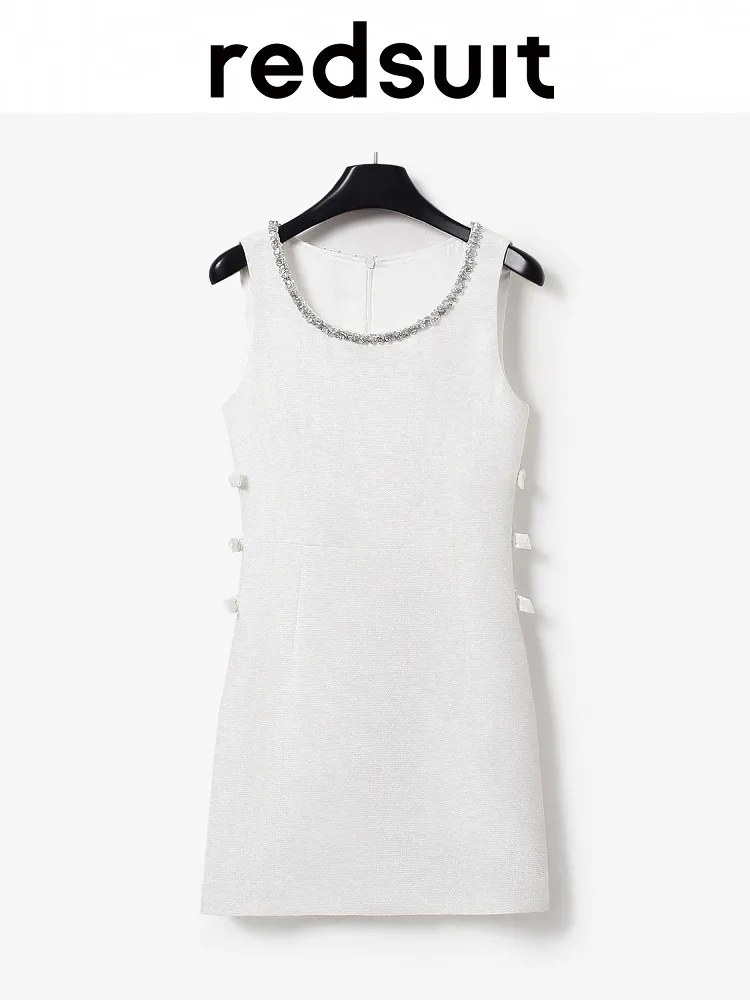 New Exquisite comfortable white diamond studded heavy-duty U-neck tweed slimming dress custom size
New Exquisite comfortable white diamond studded heavy-duty U-neck tweed slimming dress custom size