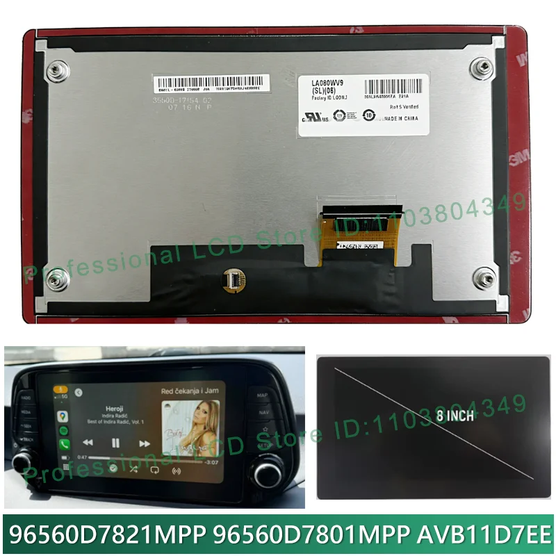 96560D7821MPP 96560D7801MPP AVB11D7EE LCD Touch Screen For Car Radio Navigation LCD For HyundaiTucson MK3 III TL 2018-2021
96560D7821MPP 96560D7801MPP AVB11D7EE LCD Touch Screen For Car Radio Navigation LCD For HyundaiTucson MK3 III TL 2018-2021