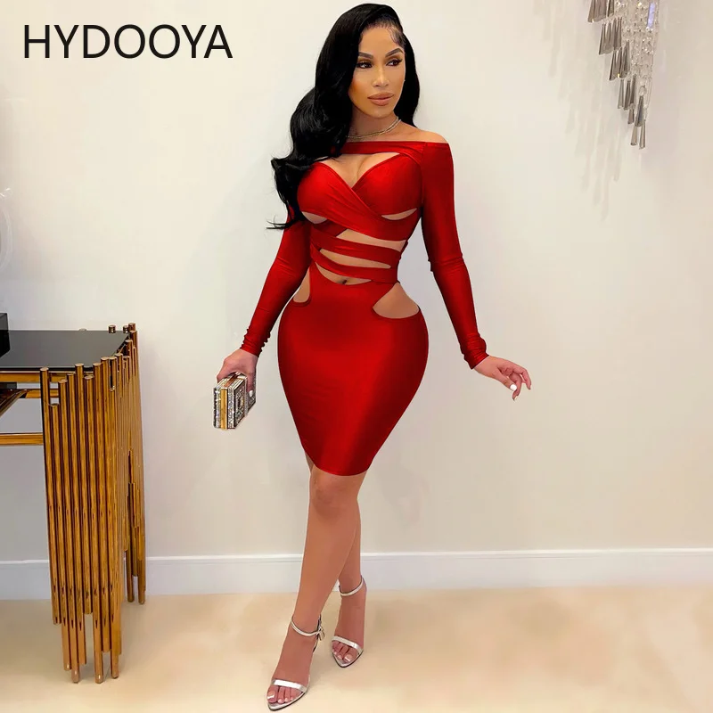 Sexy Slash Neck Hollow Pencil Dress for Women Elegant Long Sleeve Slim Bodycon Mini Dresses Cut Out Party Clubwear Robe Femme
Sexy Slash Neck Hollow Pencil Dress for Women Elegant Long Sleeve Slim Bodycon Mini Dresses Cut Out Party Clubwear Robe Femme