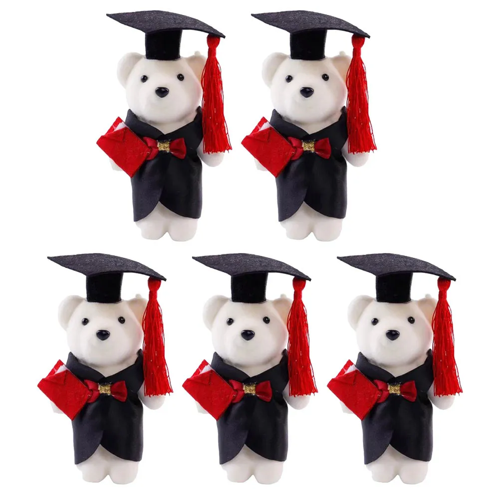 5Pcs Graduation Bear Mini Stuffed Bears Cute Bouquet Decoration Accessories Graduation Party Favor Cartoon Bear Ornament
5Pcs Graduation Bear Mini Stuffed Bears Cute Bouquet Decoration Accessories Graduation Party Favor Cartoon Bear Ornament