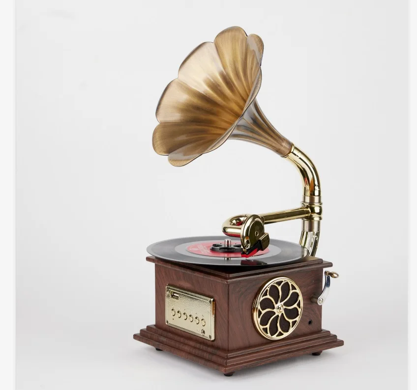 Металлический проигрыватель пластинок Meageal в винтажном стиле с USB Aux FM-радио и встроенными динамиками, креативный подарок для вечеринки
Металлический проигрыватель пластинок Meageal в винтажном стиле с USB Aux FM-радио и встроенными динамиками, креативный подарок для вечеринки