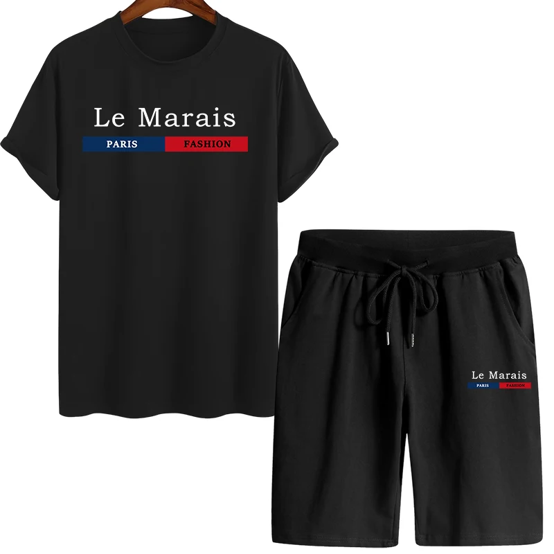 Paris Fashion Men's T-shirt&shorts 2pcs Set Spring Summer Daily Casual Sports Outfits 2025 Le Marais Printed Tees Walking Shorts
Paris Fashion Men's T-shirt&shorts 2pcs Set Spring Summer Daily Casual Sports Outfits 2025 Le Marais Printed Tees Walking Shorts