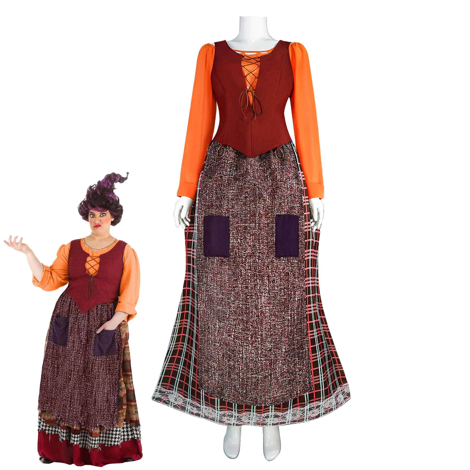 Witch goes wild cosplay costume new Halloween style Sanderson Sarah cosplay dress
Witch goes wild cosplay costume new Halloween style Sanderson Sarah cosplay dress