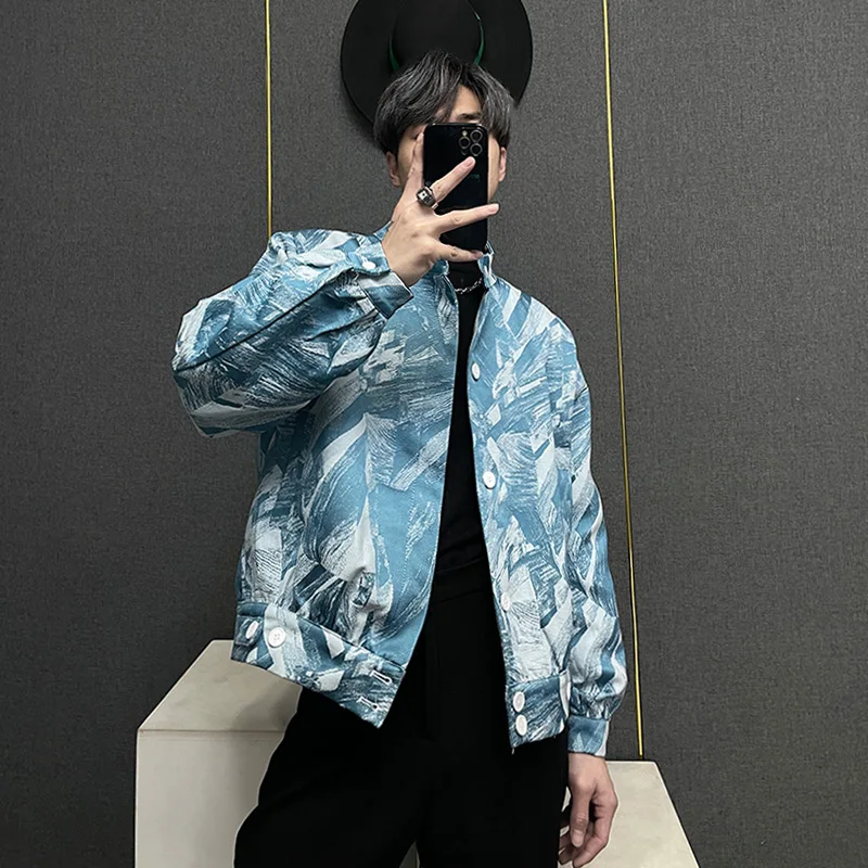 Винтажная джинсовая куртка для мужчин с дизайном в стиле масляной живописи, с подплечниками, воротником-стойкой, молодежная, трендовая, весенне-осенняя верхняя одежда
Винтажная джинсовая куртка для мужчин с дизайном в стиле масляной живописи, с подплечниками, воротником-стойкой, молодежная, трендовая, весенне-осенняя верхняя одежда