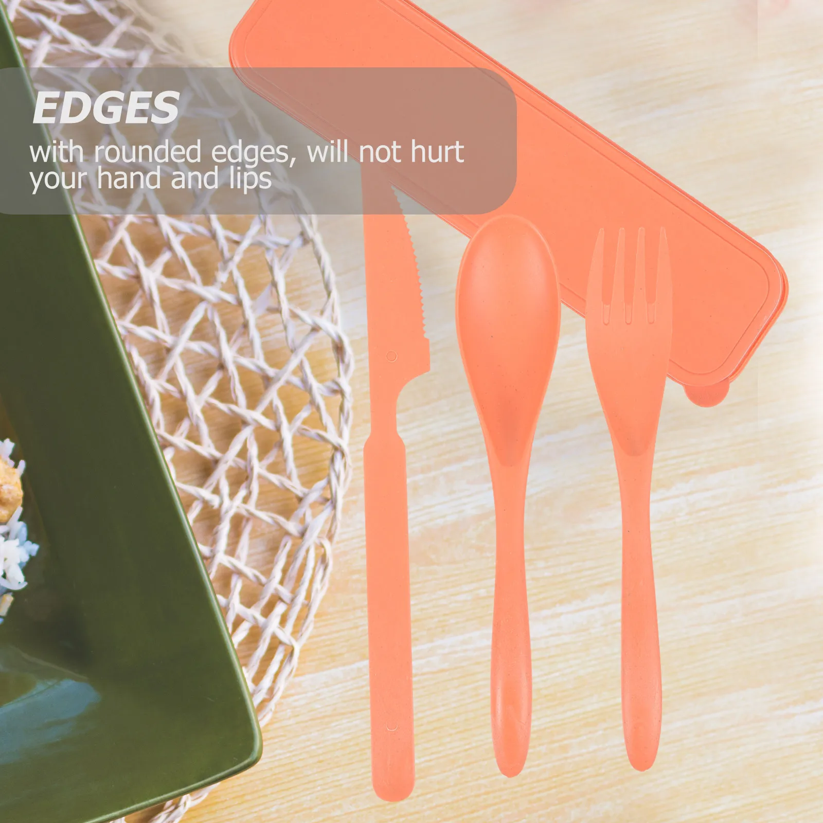 3 Sets Straw Knife and Fork Spoon Camping Eating Utensils Cutlery Travel with Case Lunch Reusable 
3 Sets Straw Knife and Fork Spoon Camping Eating Utensils Cutlery Travel with Case Lunch Reusable