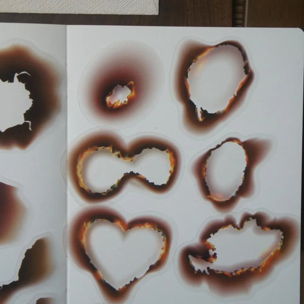 18pcs Burnt Edge of Paper Style PVC Sticker Scrapbooking DIY Gift Label Decoration Tag 
18pcs Burnt Edge of Paper Style PVC Sticker Scrapbooking DIY Gift Label Decoration Tag