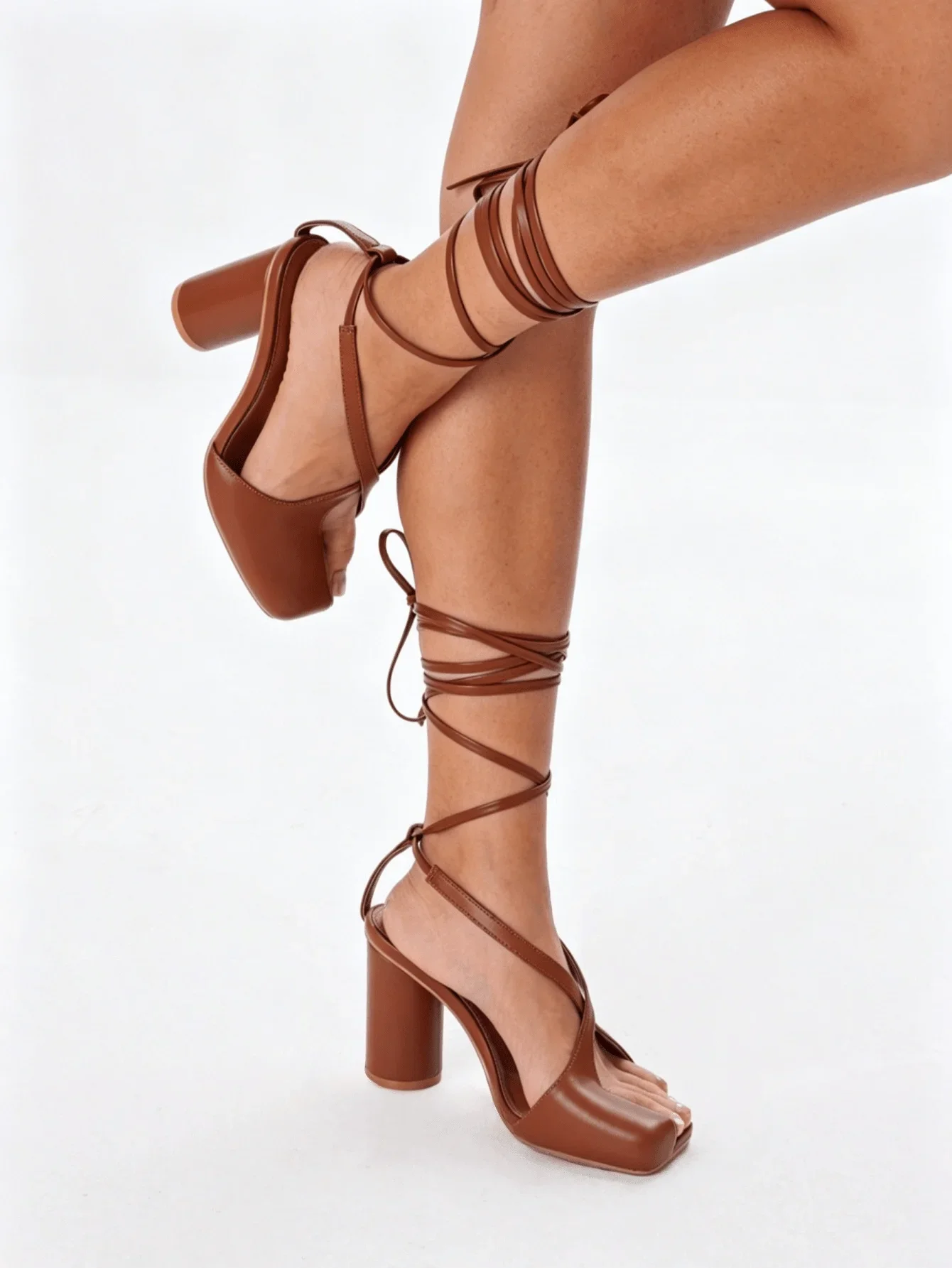 Womens Square Toe Chunky Block Heels Lace Up Ankle Wrap Sandals
Womens Square Toe Chunky Block Heels Lace Up Ankle Wrap Sandals