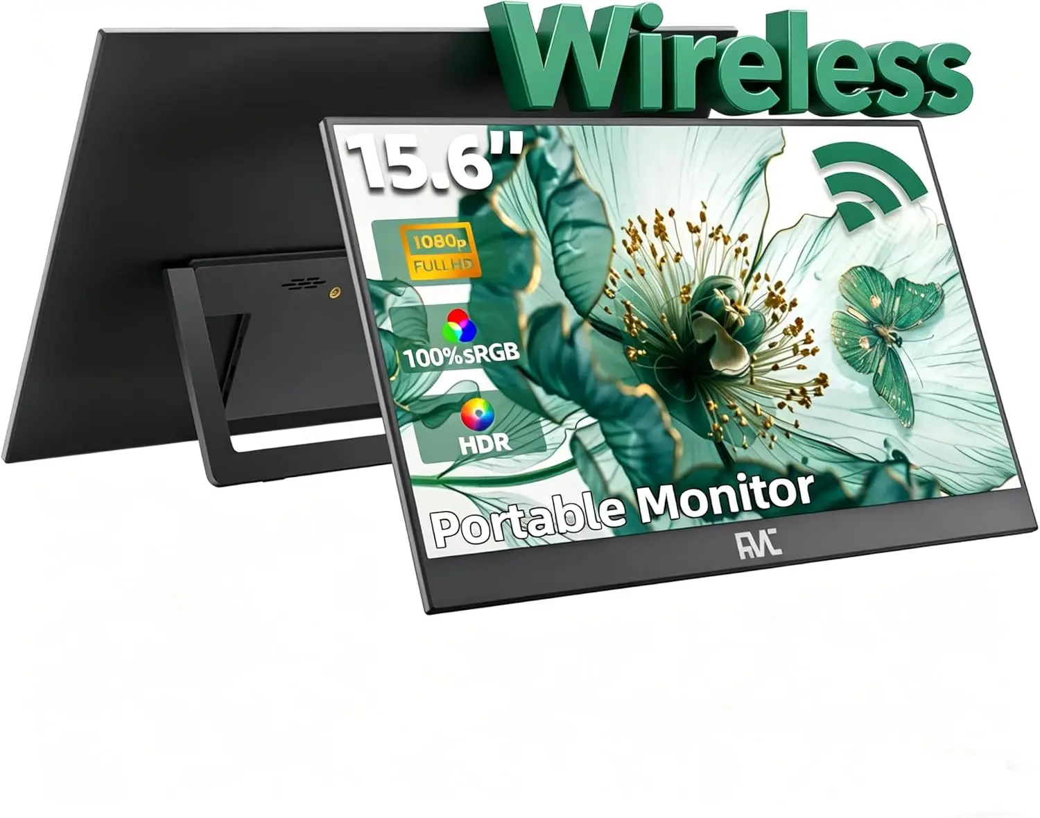 Wireless Portable Monitor 1080P FHD 100% sRGB Display, Built-in Kickstand Second Screen, AirPlay Miracast Casting for Home Office
Wireless Portable Monitor 1080P FHD 100% sRGB Display, Built-in Kickstand Second Screen, AirPlay Miracast Casting for Home Office