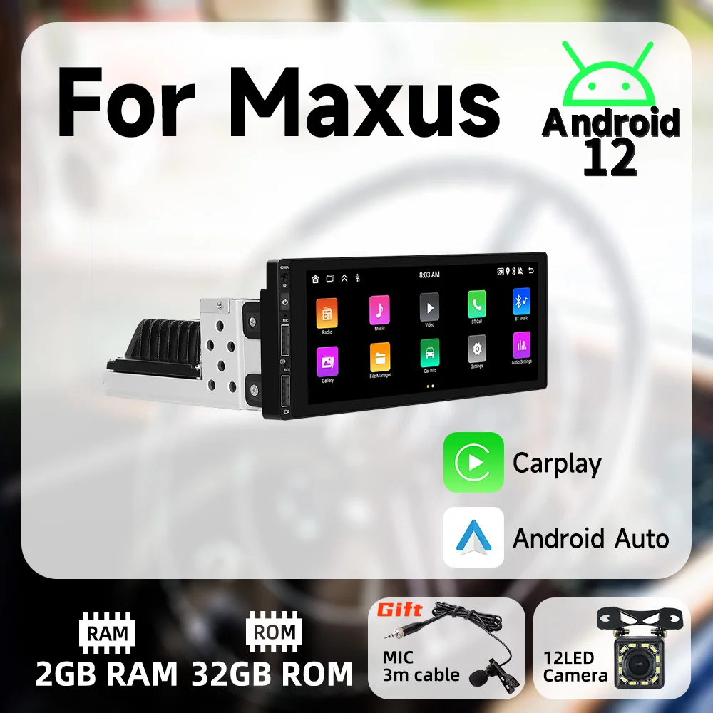 For Maxus 6.9 Inch Screen 1 Din Radio Android Car Multimedia Stereo Head Unit Carplay Android Auto Autoradio GPS Navigation Wifi
For Maxus 6.9 Inch Screen 1 Din Radio Android Car Multimedia Stereo Head Unit Carplay Android Auto Autoradio GPS Navigation Wifi
