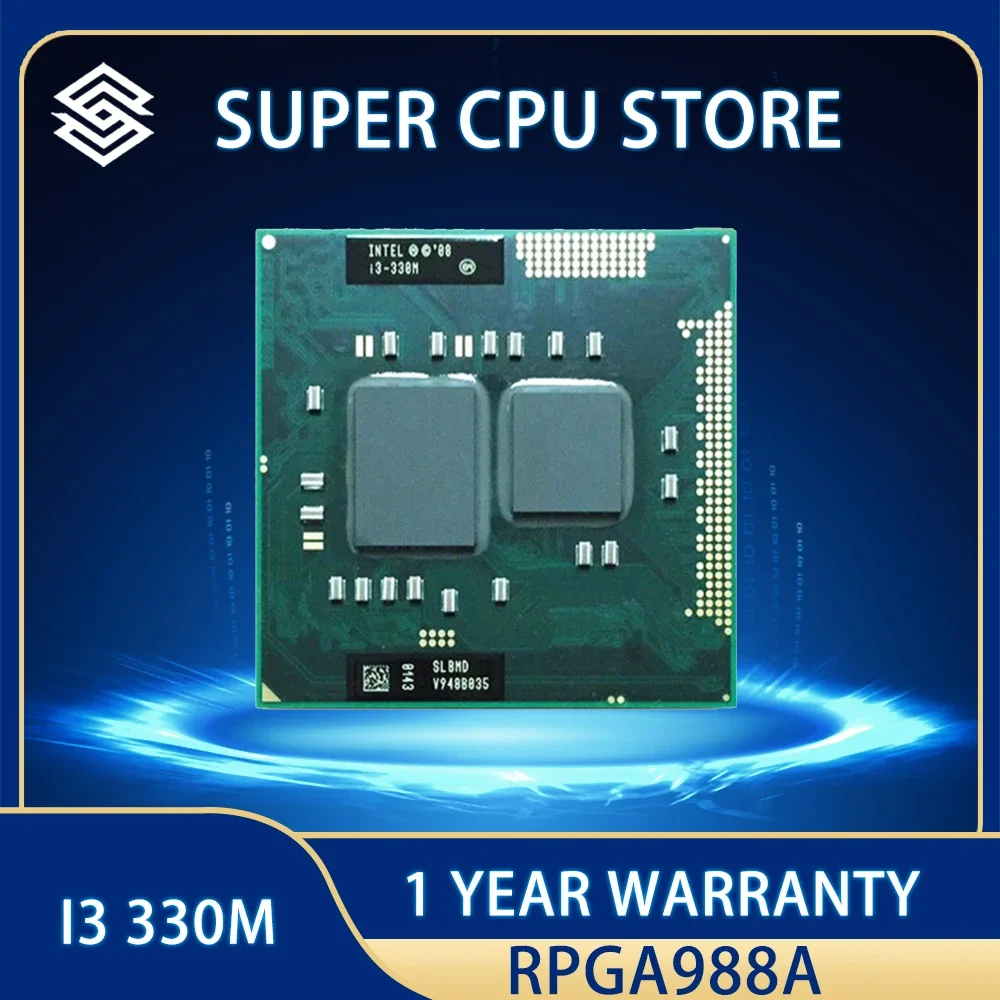 Intel Core i3 330M SLBMD SLBVT 2.1 GHz Dual-Core Quad-Thread CPU Processor 3M 35W Socket G1 / i3-330M rPGA988A
Intel Core i3 330M SLBMD SLBVT 2.1 GHz Dual-Core Quad-Thread CPU Processor 3M 35W Socket G1 / i3-330M rPGA988A