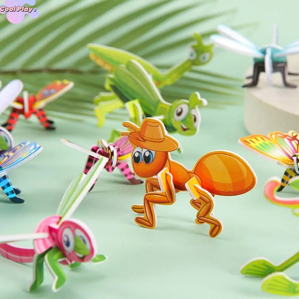 10pcs Funny Insect Paper Jigsaw Puzzles 3D Insect Cartoon Insect Paper Mode Butterfly Cognition Paper Card 3D Puzzle
10pcs Funny Insect Paper Jigsaw Puzzles 3D Insect Cartoon Insect Paper Mode Butterfly Cognition Paper Card 3D Puzzle