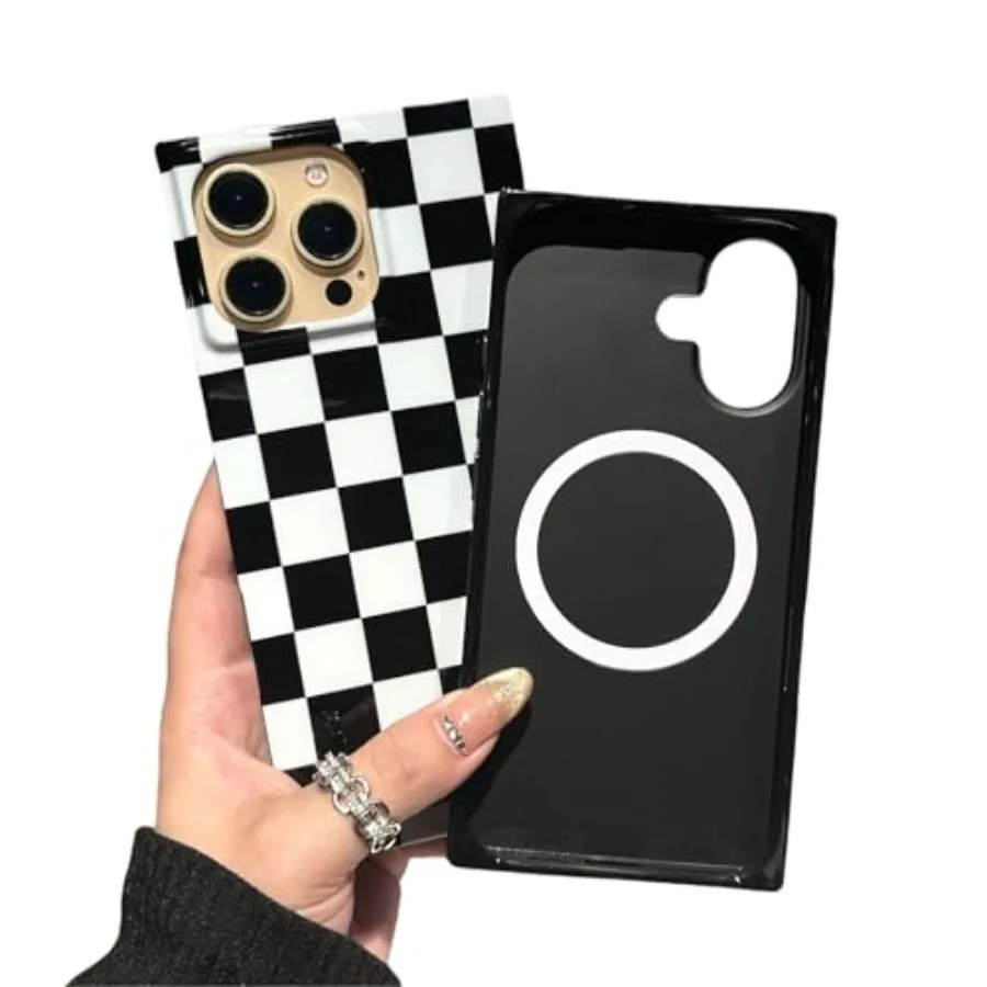 Checkered Strong Magnetic Case for iPhone 16 Pro Max Compatible with MagSafe - Rectangular Bold Checker Checkerboard - Shockpro
Checkered Strong Magnetic Case for iPhone 16 Pro Max Compatible with MagSafe - Rectangular Bold Checker Checkerboard - Shockpro