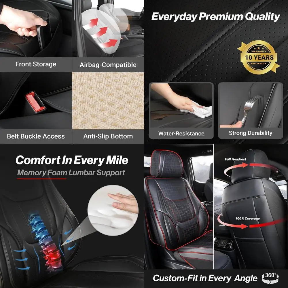Universal Car Seat Covers Full Set for 2008-2026 Impreza - Waterproof Leather-Like Seat Protector with Memory Foam Back Support,
Universal Car Seat Covers Full Set for 2008-2026 Impreza - Waterproof Leather-Like Seat Protector with Memory Foam Back Support,