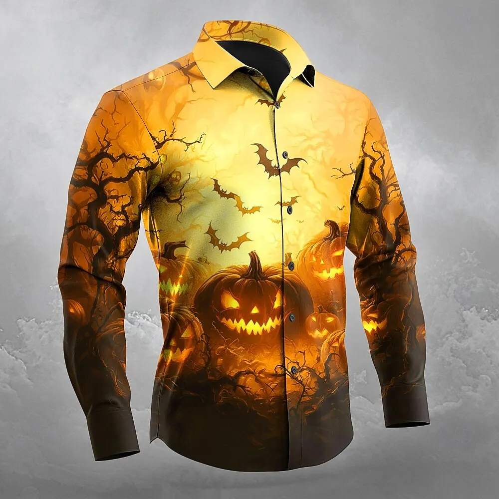 2025 Fall Winter Halloween Theme Men's Pumpkin Bat Halloween Costumes Shirt Button Up Shirt Long Sleeve Shirts Gothic Style Tops
2025 Fall Winter Halloween Theme Men's Pumpkin Bat Halloween Costumes Shirt Button Up Shirt Long Sleeve Shirts Gothic Style Tops