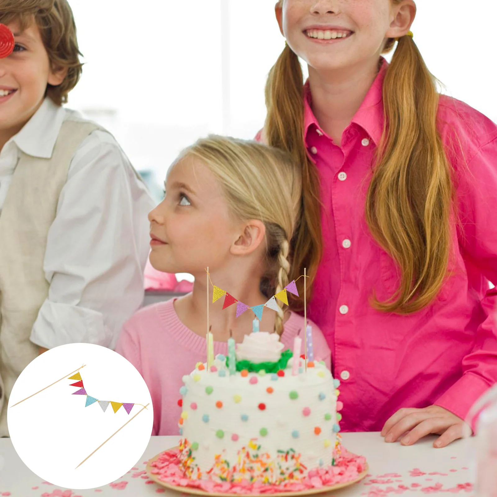 5 Pcs Cake Decoration Picks Mini Triangle Flag Banner Colorful Cupcake Ice Cream Fruit Party Food Toothpick Banner
5 Pcs Cake Decoration Picks Mini Triangle Flag Banner Colorful Cupcake Ice Cream Fruit Party Food Toothpick Banner