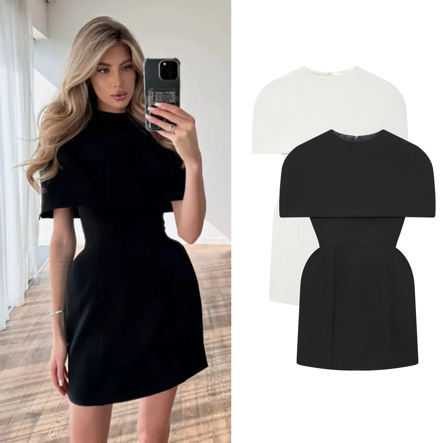 Women's Black Off-Shoulder Mini Dress Spring Summer Female Slim Fit Party Dress Lady Chic Fashion Short Dresses
Women's Black Off-Shoulder Mini Dress Spring Summer Female Slim Fit Party Dress Lady Chic Fashion Short Dresses