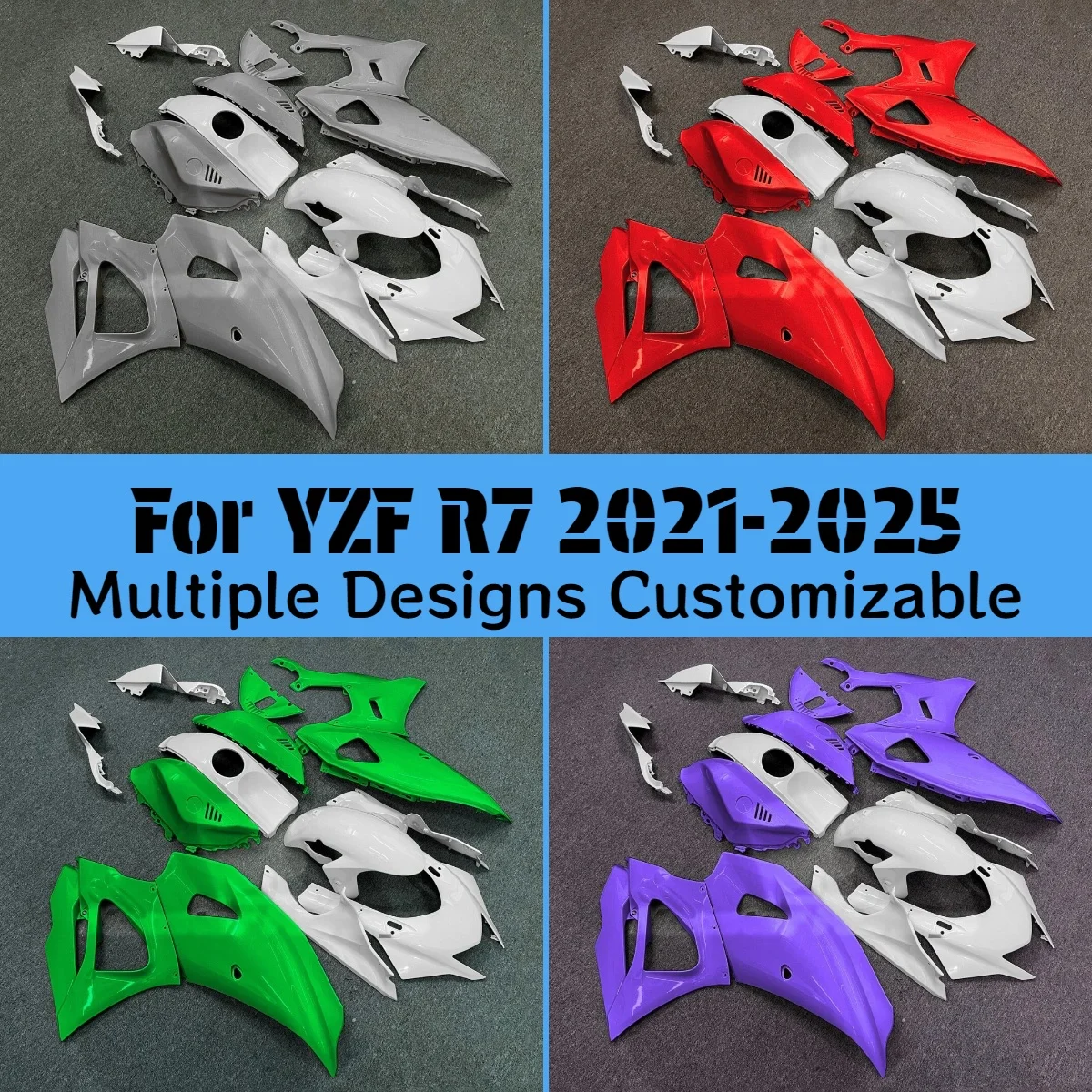 YZFR7 2021-2025 Motorcycle Fairing Set for YAMAHA YZF R7 21-25 Full Fairings Bodywork Kit ABS Plastic Set
YZFR7 2021-2025 Motorcycle Fairing Set for YAMAHA YZF R7 21-25 Full Fairings Bodywork Kit ABS Plastic Set