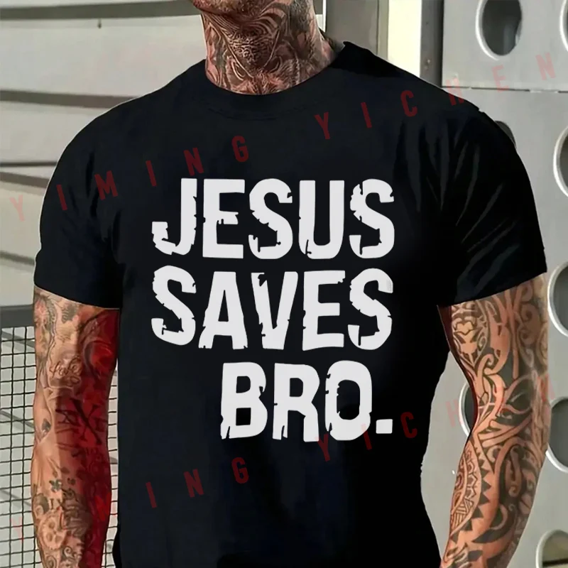 Jesus Saves Bro Christian Motorcycle Men's Casual Moto T-Shirt Cotton Short Sleeve Shirt Summer Breathable Tops Tee
Jesus Saves Bro Christian Motorcycle Men's Casual Moto T-Shirt Cotton Short Sleeve Shirt Summer Breathable Tops Tee