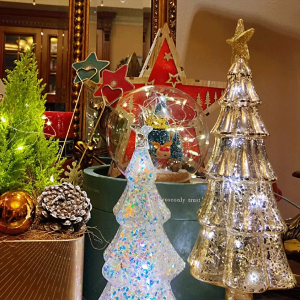 Mini Christmas Tree Glass Night Light Romantic Xmas LED Luminous Decoration Glowing Superior Sense Glass Christmas Tree Ornament
Mini Christmas Tree Glass Night Light Romantic Xmas LED Luminous Decoration Glowing Superior Sense Glass Christmas Tree Ornament