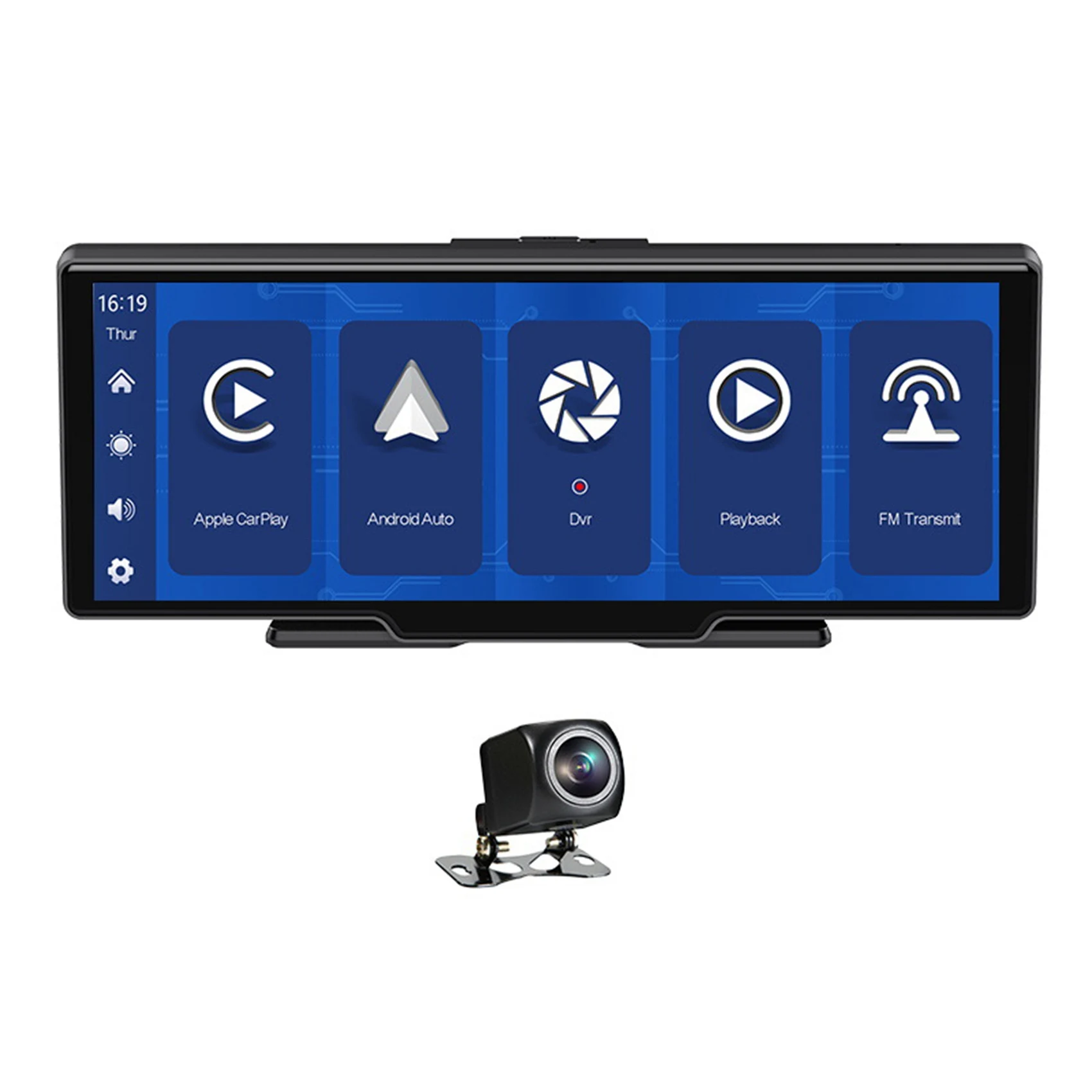 Car Dvr Carplay Android Auto Dashcam Large Screen Center Console BT Dash Cam for Car GPS FM Black
Car Dvr Carplay Android Auto Dashcam Large Screen Center Console BT Dash Cam for Car GPS FM Black