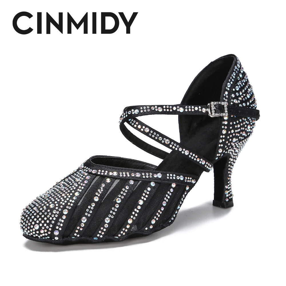 CINMIDY Women's Latin Dance Shoes RhinestoneTango Modern Dance Shoes Women's Sandals Baotou Ballroom Party Shoes
CINMIDY Women's Latin Dance Shoes RhinestoneTango Modern Dance Shoes Women's Sandals Baotou Ballroom Party Shoes